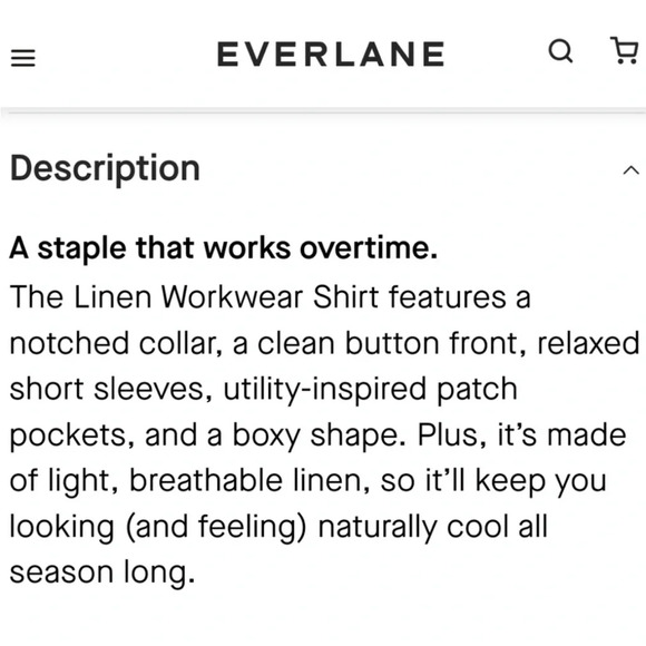 Everlane 100% linen size S orange button down shirt - Picture 6 of 6